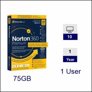 Norton 360 Premium 75gb 1 User 10 Device 1 Year